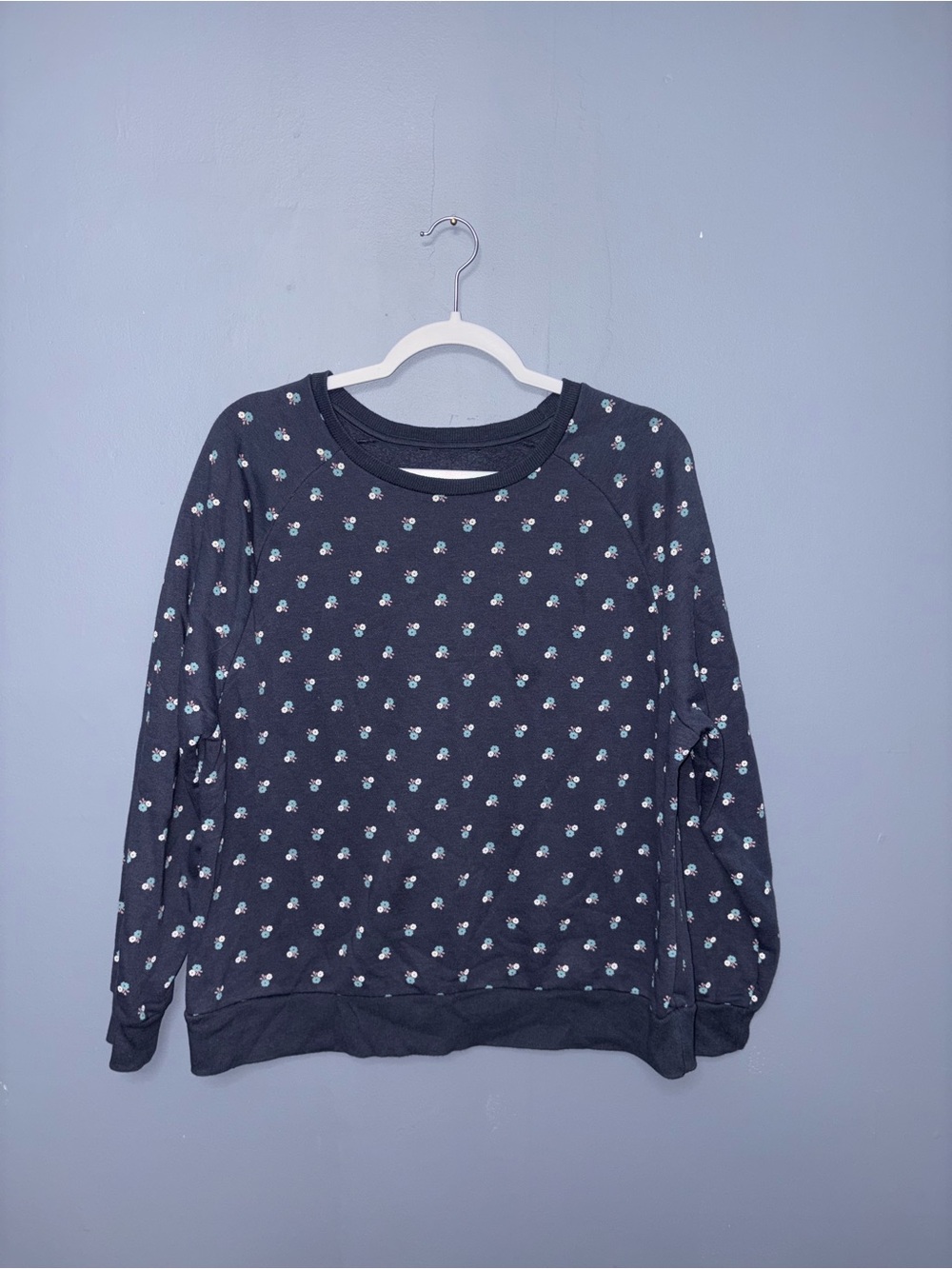 Navy Floral Sweatshirt